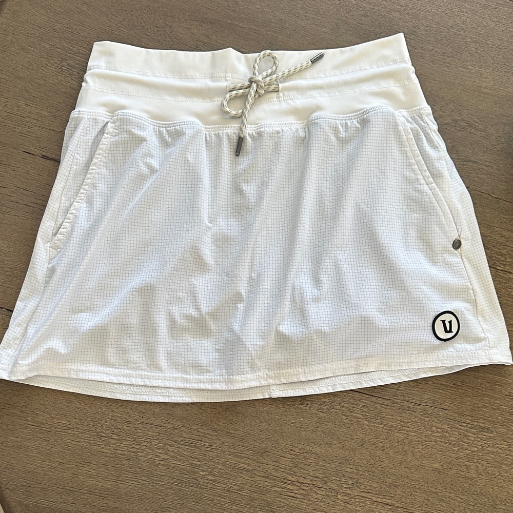 Vuori White Active Drawstring Skort - image 1